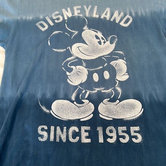 Disney Mickey Mouse woman’s sz M graduated shades of blue SS T-shirt EUC - Picture 3 of 6